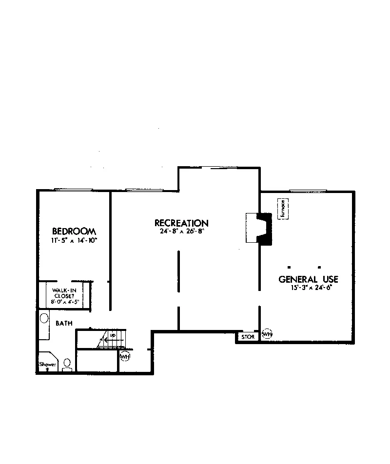 Southern House Plan Lower Level Floor - Sophia Cove Vacation Home 072D-0755 - Shop House Plans and More