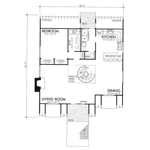 Modern House Plan First Floor - Pleasant Valley Rustic Home 072D-0761 - Shop House Plans and More