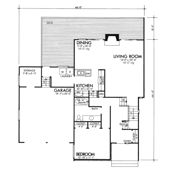 Traditional House Plan First Floor - Tahquitz Canyon Rustic Home 072D-0762 - Shop House Plans and More