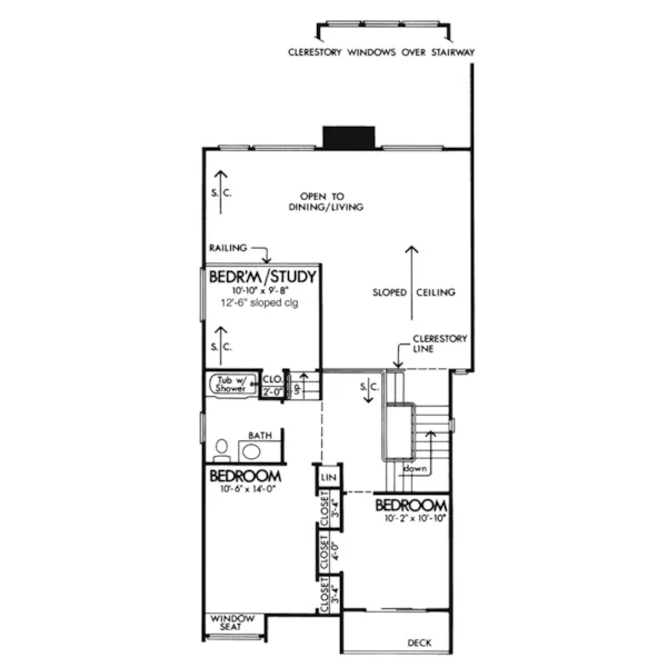 Traditional House Plan Second Floor - Tahquitz Canyon Rustic Home 072D-0762 - Shop House Plans and More