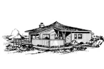 Lake House Plan Front of Home - Hyannis Port Rustic Home 072D-0766 - Search House Plans and More
