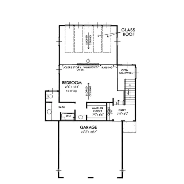 Modern House Plan First Floor - Templeton Contemporary Lake Home 072D-0770 - Shop House Plans and More