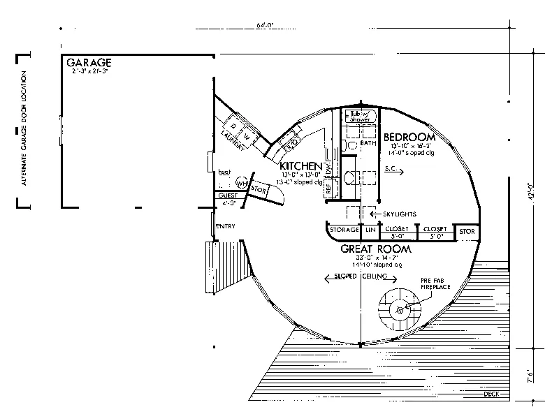 Southern House Plan First Floor - Holly Garden Vacation Home 072D-0772 - Search House Plans and More