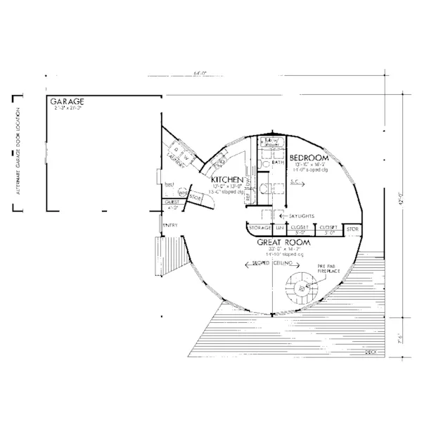 Modern House Plan First Floor - Holly Garden Vacation Home 072D-0772 - Search House Plans and More