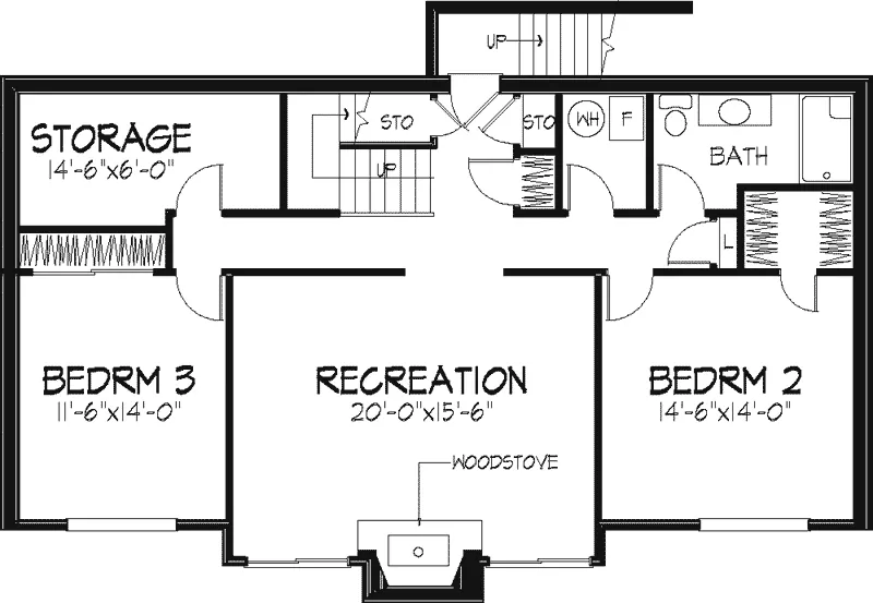 Country House Plan Lower Level Floor - Painted Leaf Vacation Home 072D-0774 - Shop House Plans and More