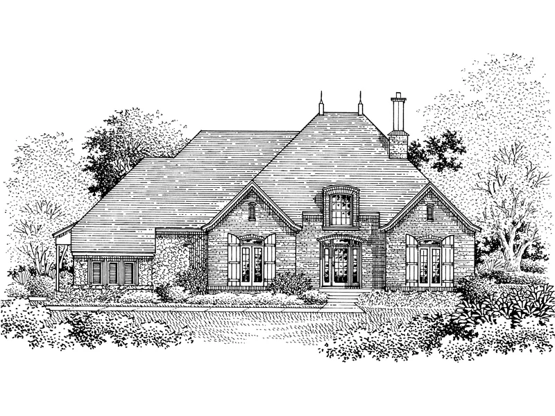 Southern House Plan Front of Home - Pettys Hill European Home 072D-0776 - Shop House Plans and More