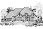 European House Plan Front of Home - Pettys Hill European Home 072D-0776 - Shop House Plans and More