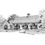 Southern Plantation House Plan Front of Home - Farmside Southern Home 072D-0777 - Search House Plans and More