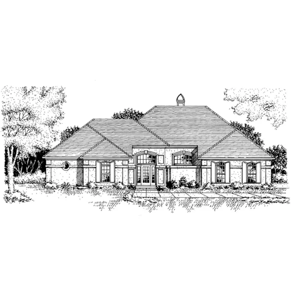 European House Plan Front of Home - Marquis Place Sunbelt Home 072D-0778 - Shop House Plans and More