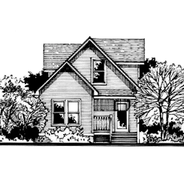 Farmhouse Plan Front of Home - Haltonia Country Home 072D-0779 - Search House Plans and More