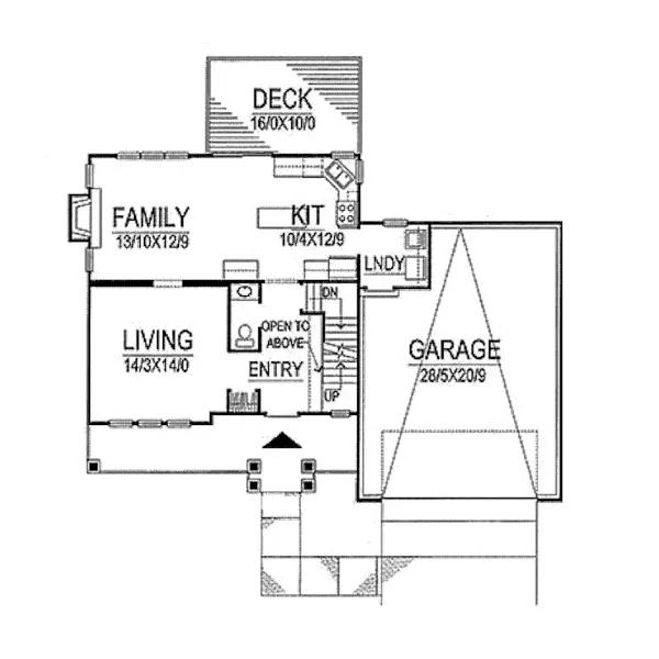 Traditional House Plan First Floor - Farm Country Southern Home 072D-0780 - Search House Plans and More