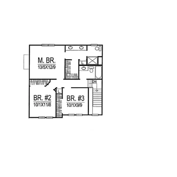 Traditional House Plan Second Floor - Farm Country Southern Home 072D-0780 - Search House Plans and More