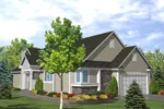 Ranch House Plan Front of House 072D-0781