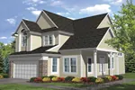 Traditional House Plan Front of House 072D-0782