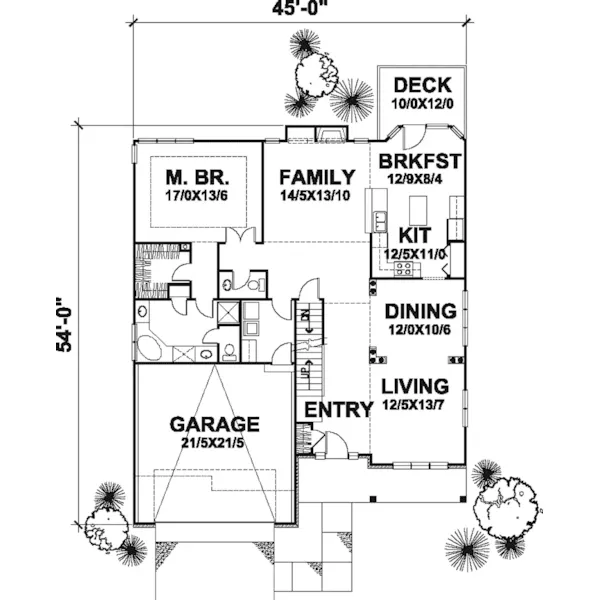 Traditional House Plan First Floor - Bismark Farm Country Home 072D-0783 - Search House Plans and More