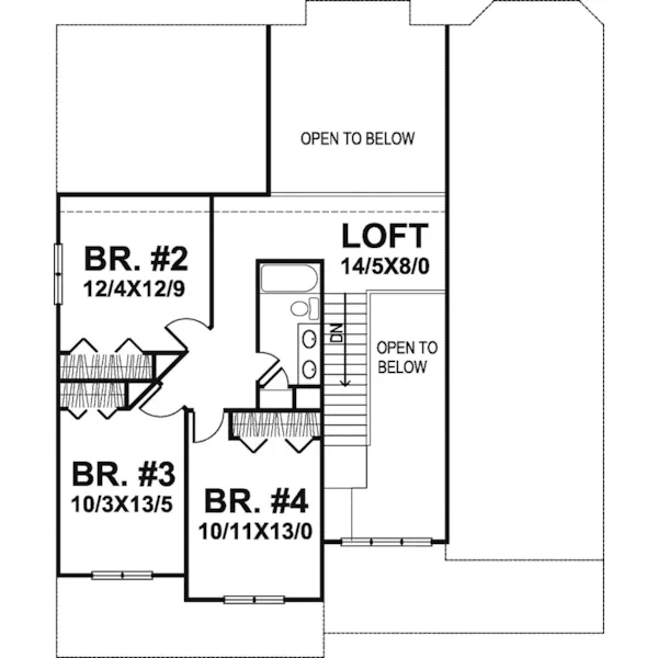 Traditional House Plan Second Floor - Bismark Farm Country Home 072D-0783 - Search House Plans and More