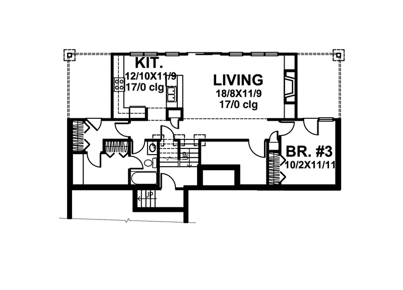 Ranch House Plan Second Floor - Corrida Waterfront Home 072D-0785 - Search House Plans and More