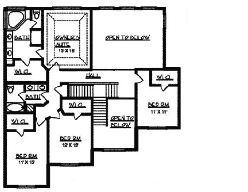European House Plan Second Floor - Blackburg Country French Home 072D-0787 - Search House Plans and More