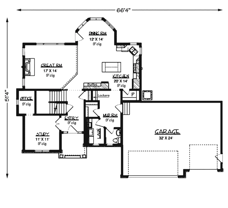 Southern House Plan First Floor - Quail Creek Craftsman Home 072D-0788 - Shop House Plans and More