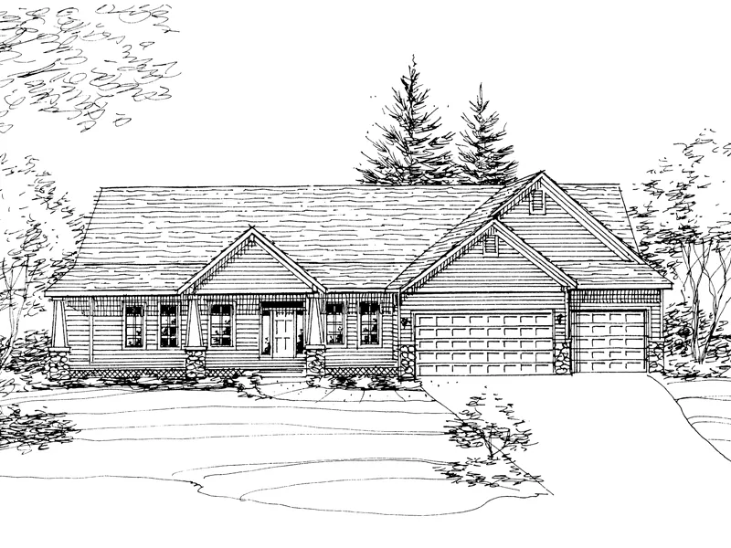 Southern House Plan Front of Home - Glenmaro Craftsman Home 072D-0789 - Search House Plans and More