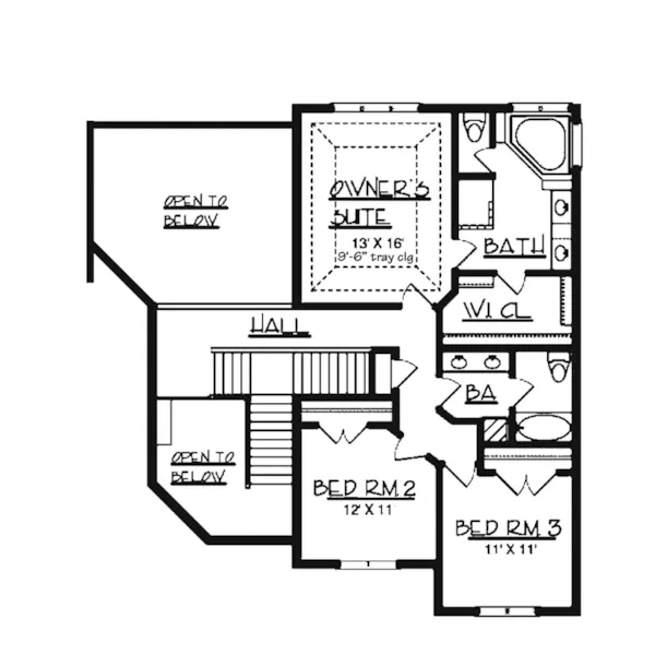 Craftsman House Plan Second Floor - Shalisa Neoclassical Home 072D-0792 - Shop House Plans and More