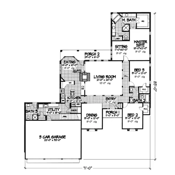 European House Plan First Floor - Coffee Hollow Luxury Home 072D-0796 - Search House Plans and More