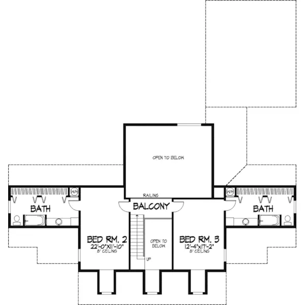 Traditional House Plan Second Floor - Garnet Cape Cod Style Home 072D-0797 - Search House Plans and More