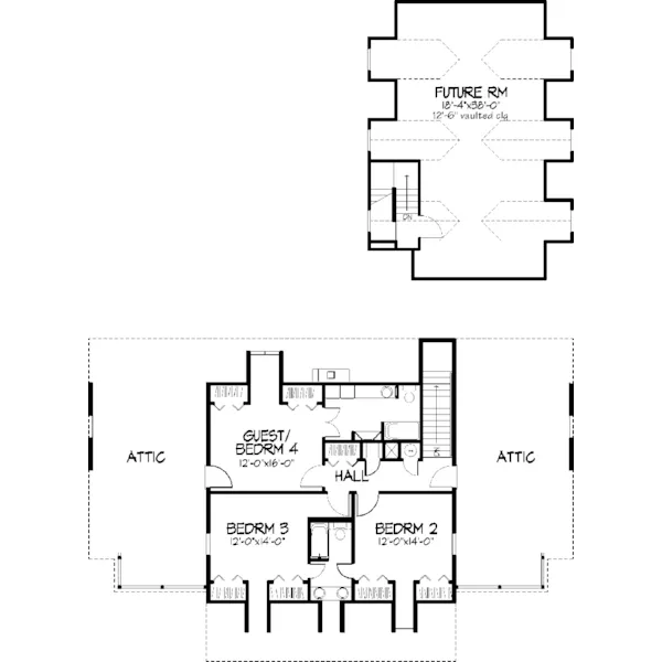 Southern Plantation House Plan Second Floor - Bolling Spring Southern Home 072D-0799 - Search House Plans and More