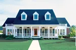 Colonial House Plan Front of Home - Bolling Spring Southern Home 072D-0799 - Search House Plans and More