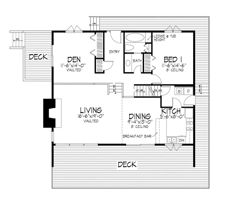 Country House Plan First Floor - Montevale Contemporary Home 072D-0800 - Shop House Plans and More
