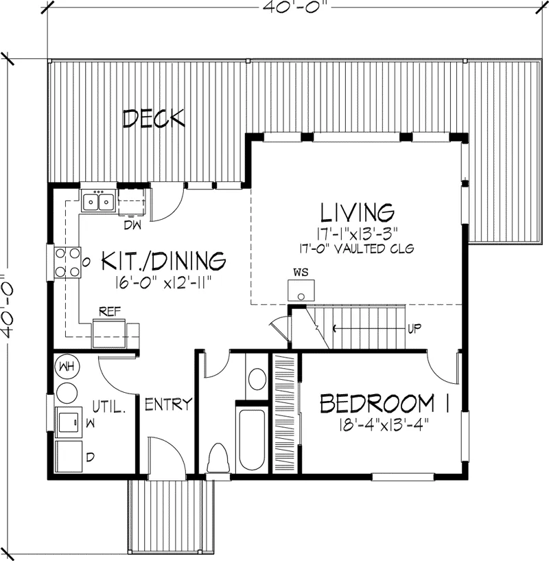 Southern House Plan First Floor - Eddington Cottage Home 072D-0802 - Search House Plans and More