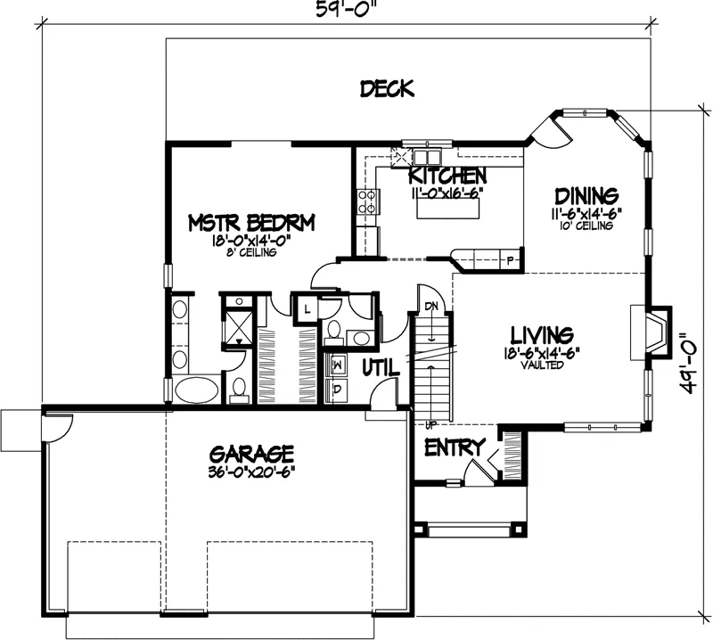 Southern House Plan First Floor - Eppington Traditional Home 072D-0808 - Search House Plans and More
