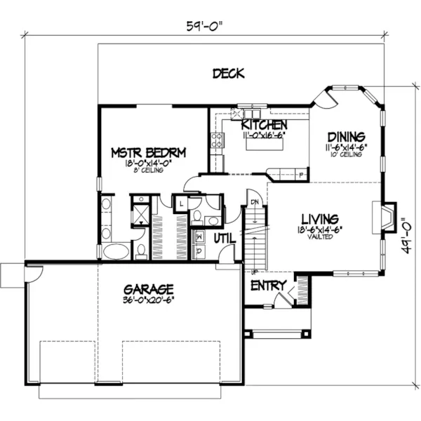 Southern House Plan First Floor - Eppington Traditional Home 072D-0808 - Search House Plans and More