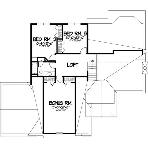 Southern House Plan Second Floor - Eppington Traditional Home 072D-0808 - Search House Plans and More