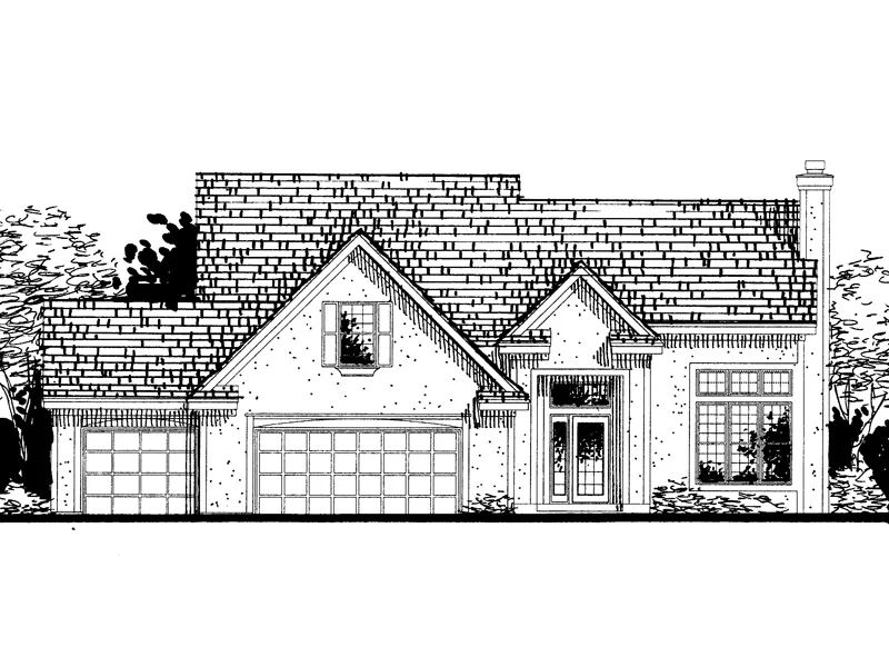 Southern House Plan Front of Home - Eppington Traditional Home 072D-0808 - Search House Plans and More