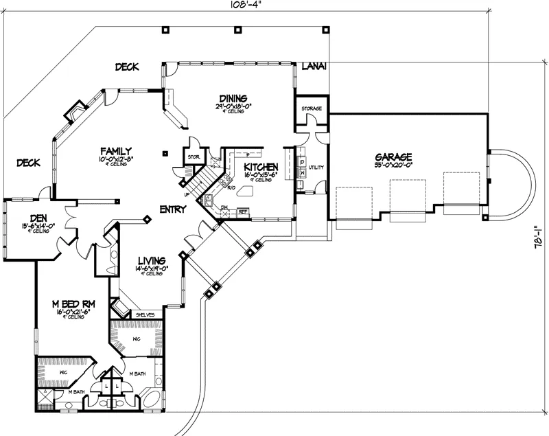 Modern House Plan First Floor - Colley Hollow Luxury Home 072D-0809 - Search House Plans and More