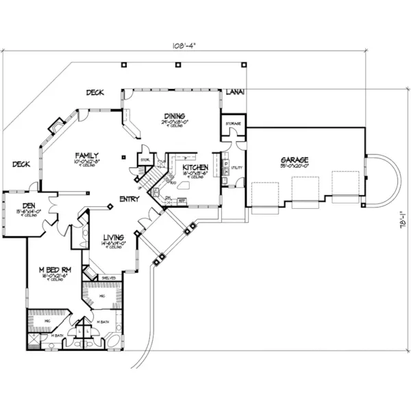 Luxury House Plan First Floor - Colley Hollow Luxury Home 072D-0809 - Search House Plans and More