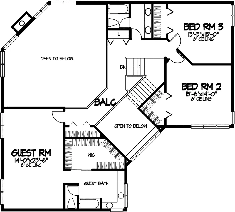 Modern House Plan Second Floor - Colley Hollow Luxury Home 072D-0809 - Search House Plans and More