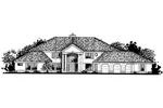 Colonial House Plan Front of Home - Colley Hollow Luxury Home 072D-0809 - Search House Plans and More