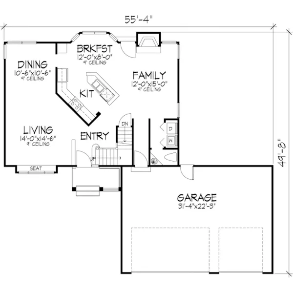 Southern House Plan First Floor - Duncan Spring Traditional Home 072D-0812 - Search House Plans and More