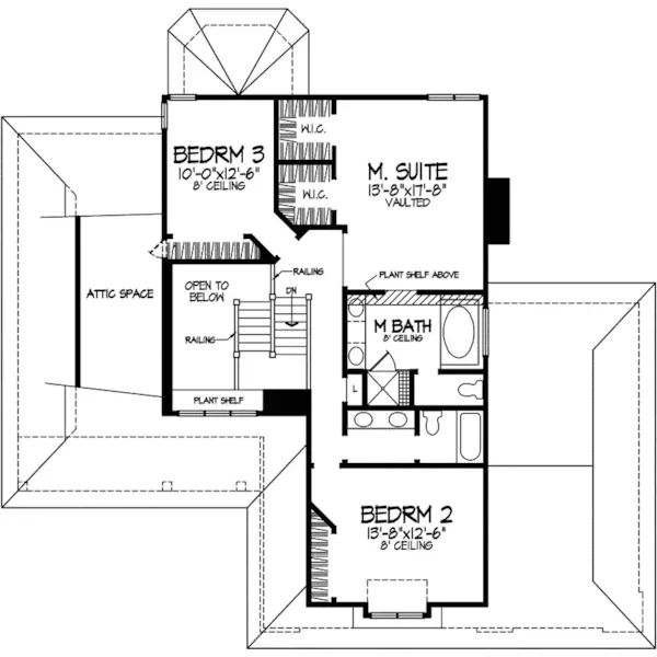 Traditional House Plan Second Floor - Dickson Valley Neoclassical Home 072D-0814 - Search House Plans and More