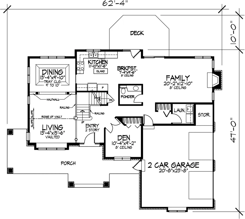 Southern House Plan First Floor - Northbridge Traditional Home 072D-0815 - Shop House Plans and More