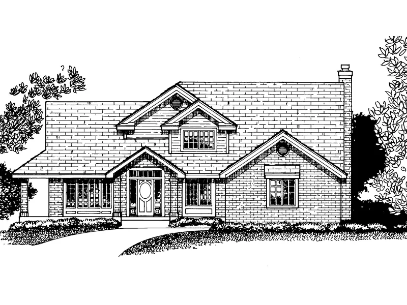 Southern House Plan Front of Home - Northbridge Traditional Home 072D-0815 - Shop House Plans and More