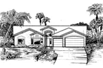 Spanish House Plan Front of Home - Dogwood Park Neoclassical Home 072D-0822 - Search House Plans and More