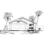 Sunbelt House Plan Front of Home - Wittenberg Narrow Lot Home 072D-0823 - Shop House Plans and More