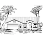 Ranch House Plan Front of Home - Dexter Place Ranch Home 072D-0825 - Search House Plans and More