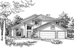 Florida House Plan Front of Home - Plackmeier Santa Fe Home 072D-0827 - Shop House Plans and More