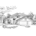 Florida House Plan Front of Home - Plackmeier Santa Fe Home 072D-0827 - Shop House Plans and More