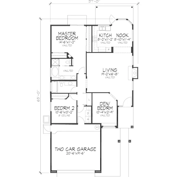 Ranch House Plan First Floor - Louisiana Crossing Stucco Home 072D-0832 - Shop House Plans and More