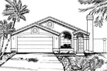 Adobe House Plans & Southwestern Home Design Front of Home - Louisiana Crossing Stucco Home 072D-0832 - Shop House Plans and More
